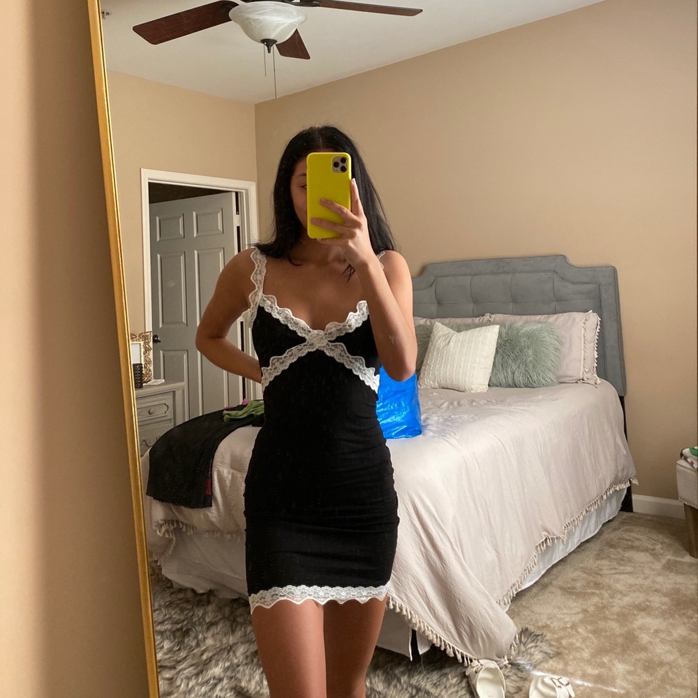 Black lace dress